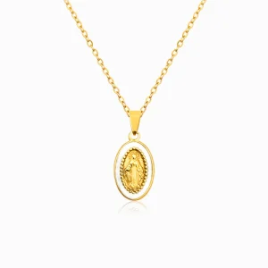 Colar Nossa Senhora em Aço Inoxidável